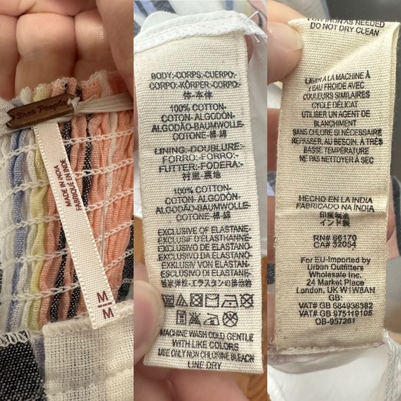 Free People Lilah Pleated Tube Dress Removable Straps Size Medium NEW - Picture 14 of 16